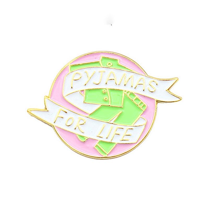 Green Ribbon Wrapped Brooch: Beloved Pajamas Creative Badge – PYJAMAS FOR LIFE Trendy