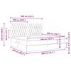 LED Storage Bed with Mattress Light Grey 200 x 200 cm Velvet