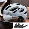 PJT Nowy LEDowy Kask Rowerowy Z Wizjerem Przeciwsłonecznym Ładowalny LED Męski Kask Rowerowy Osłona Przeciwsłoneczna Kaski Rowerowe Drogowe MTB
