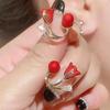 Elegant Red Rose Stud Earrings - 2026 Trendy Two-Way Wear for Women, Perfect for Autumn/Winter and Social Media Influencers