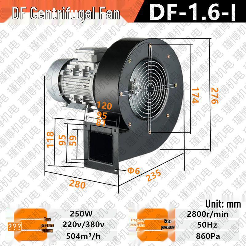 High-Temperature Resistant Multi-Blade Industrial Centrifugal Fan 220V/380V
