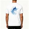 Men's 50 Plus Sun Stretch Short Sleeve T Shirt for Outdoor Fishing and Sports Activities