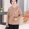 YUZHAOLIN Elderly Women's Thickened Thermal Cardigan Top