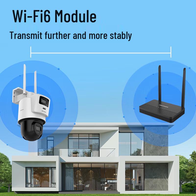 HIKVISION Outdoor 8MP Wireless PTZ Dual-Lens AI Security Camera CN Plug (adapter Included)