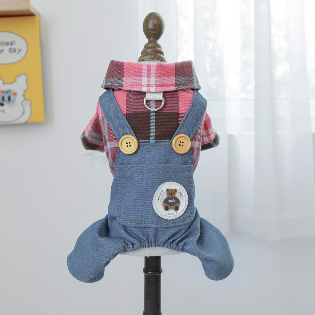 PETCIRCLE Pet Circle Dog Quad Pet Clothing Clothing Corduroy Good Friends Overalls Collection