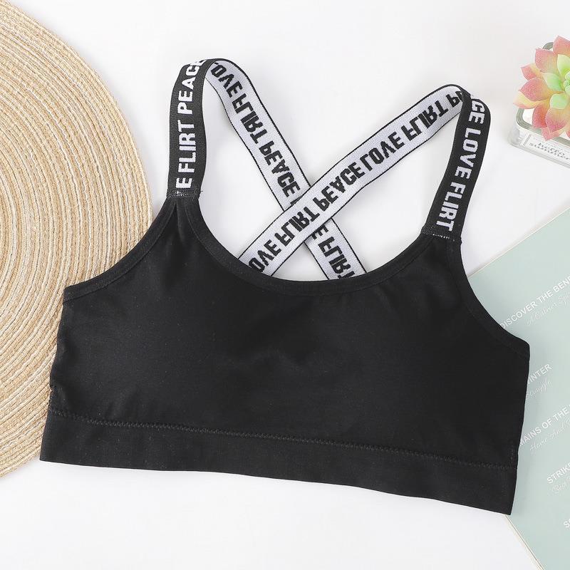 Korean Style Anti-Sagging Bralette for Junior High Girls (80-155 Lbs), Wire-Free with Beautiful Back Design
