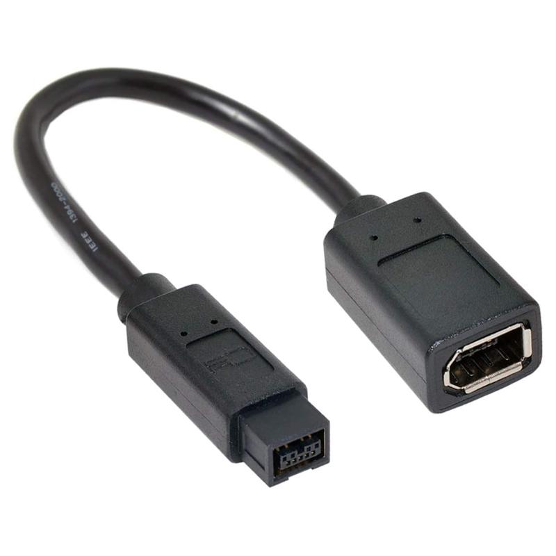 7,9-дюймовый удлинитель Firewire IEEE 1394 6-контактный female на 1394b 9-контактный male, кабель-переходник для подключения камеры/компьютера 1