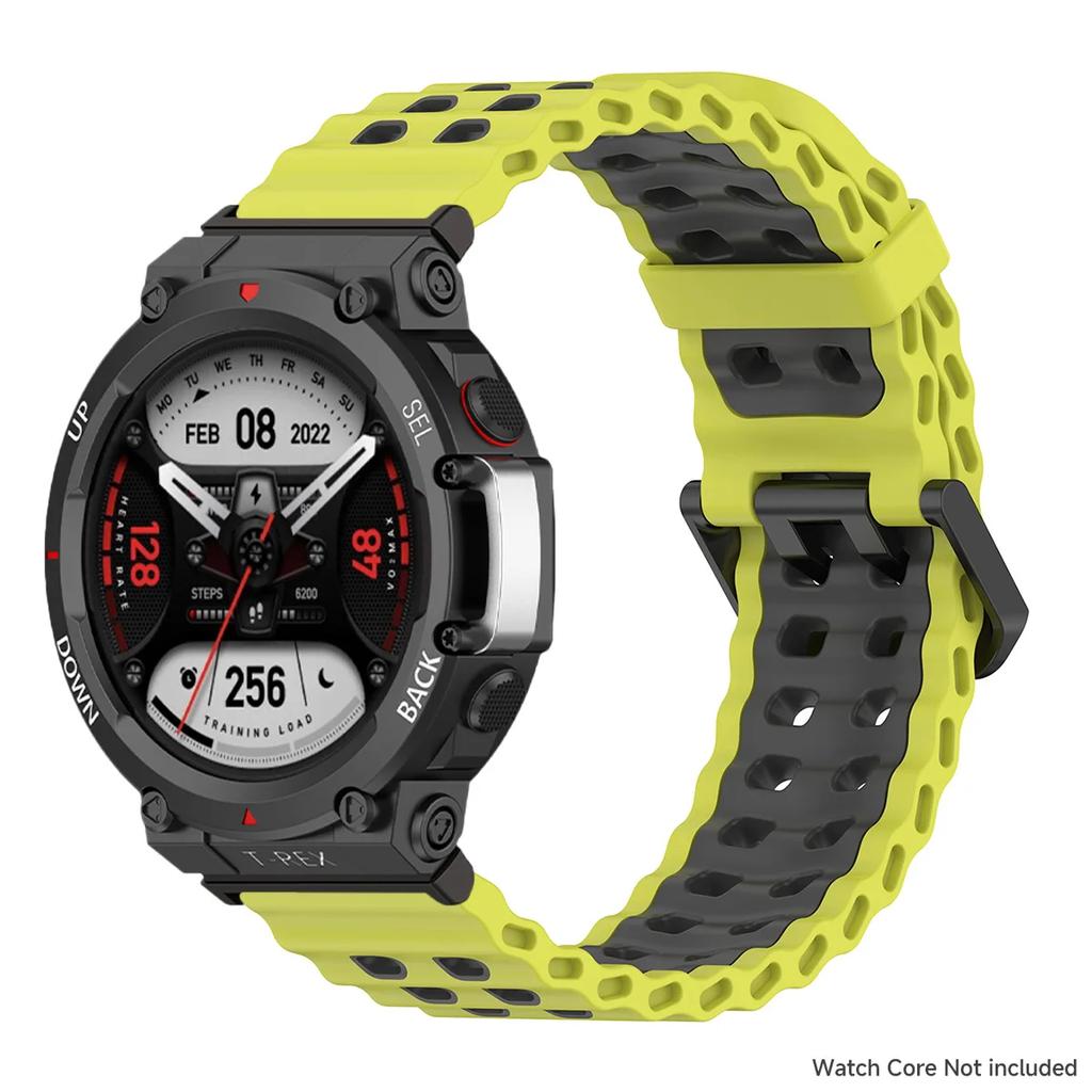 Two-Tone Sports Silicone Strap For Amazfit T-Rex 3/2/ultra Marine Band Correa For Huami Amazfit T-Rex Pro Smartwatch Watchband