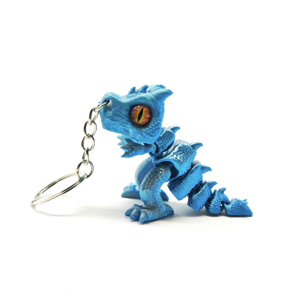 Movable Baby Dragon Keychain: 3D Printed Decompression Toy & Ornament Gift