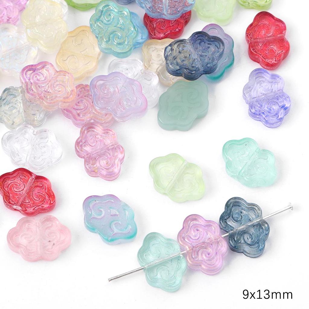 20 ks skleněných korálků skořápka květinové geometrické kouzlo pro DIY náhrdelník náramek náušnice příslušenství pro výrobu šperků