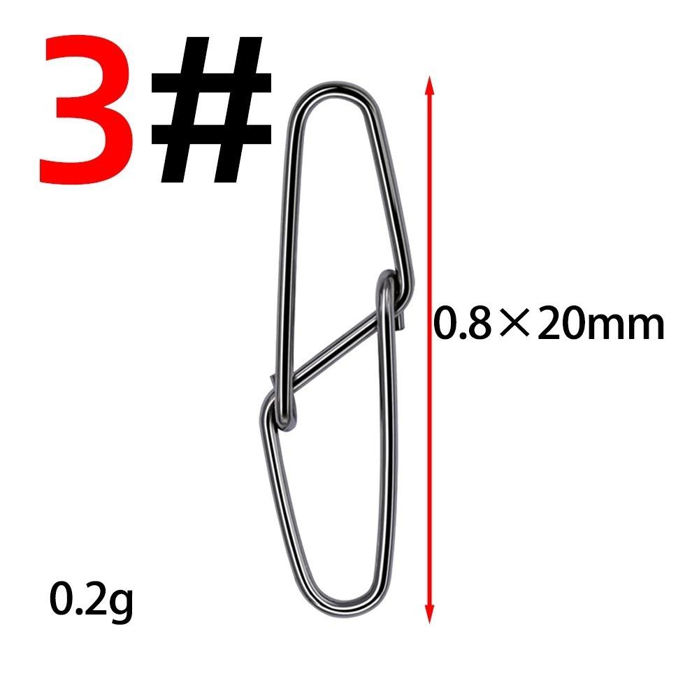 Silver Fishing Double Button Pin Fishing Connector Hooked Snaps Pin  Fishing Hook Line
