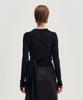 Kimjisu Multi-Tie Draped Jersey Top _ Black