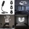 1Pc Skull Projection Lamp With 4/6 Switchable Pattern Design Led Night Light For Room Wall Ceiling Decoration Halloween Gift