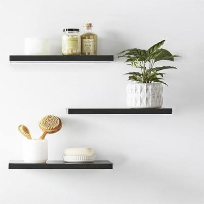 Wooden Floating Shelves Durable Display Stands Plant Rack Industrial Hanging Storage Rack  Kitchen