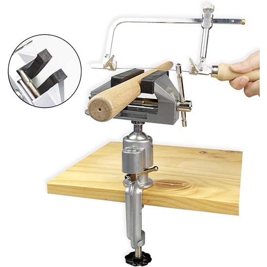 Tischschraubstock Werkstattschraubstock Holzbearbeitungsschraubstock mit Amboss 360° drehbarer Schraubstock für Werkbank Tischklemme Schraubstockzange, Schneiden von Rohren, Bohren, Metallbearbeitung