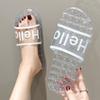 Neue Nischen-Sommer-Transparente Kristall-Hausschuhe Trendige Indoor-Rutschfeste Bade-Strand-Sandalen Flacher Boden