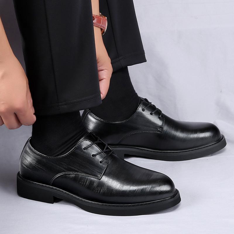 Freizeit Business Derby Herrenschuhe Minimalistischer und vielseitiger Stil Büro Hochzeit Outdoor-Party lässiger Spaziergang Herrenschuhe