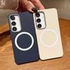 Geeignet für Samsung S25 Handyhülle High End S24 S23 Schlichtes Ledermuster Magnetische Absorption A55 A05S Sturzsicher Note20 Herren