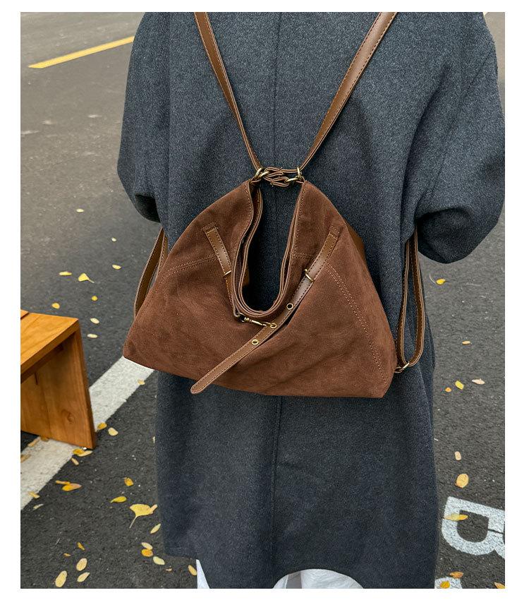 2024 Retro Fashion Large Capacity Women's Frosted Tote - Versatile Autumn/Winter Shoulder Bag