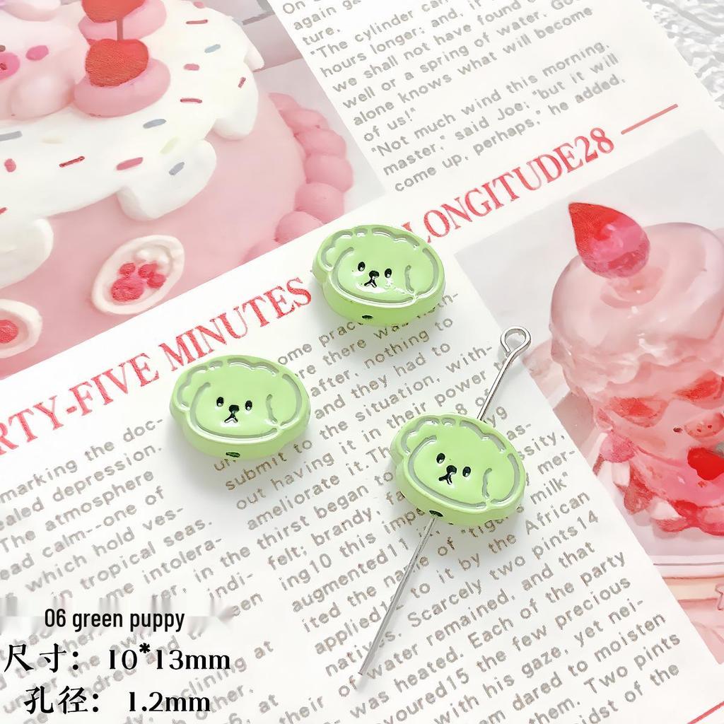 INS Dopamine Rabbit Puppy Alloy Beads for DIY Jewelry & Accessories