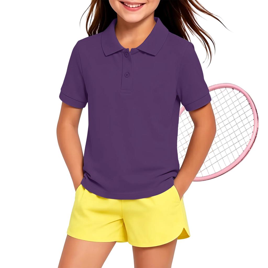 Kids Quick Dry Shirt with Collar for School Class Uniform and Everyday Wear