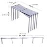 2-in-1 Foldable Lid Holder & Organizer, Stainless Steel Adjustable Rack To Maximize Kitchen Space, 48x13.5cm