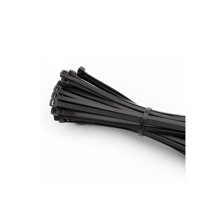 Colliers de serrage - EDM - 200x4,5mm - Réutilisables - Plastique - Noir