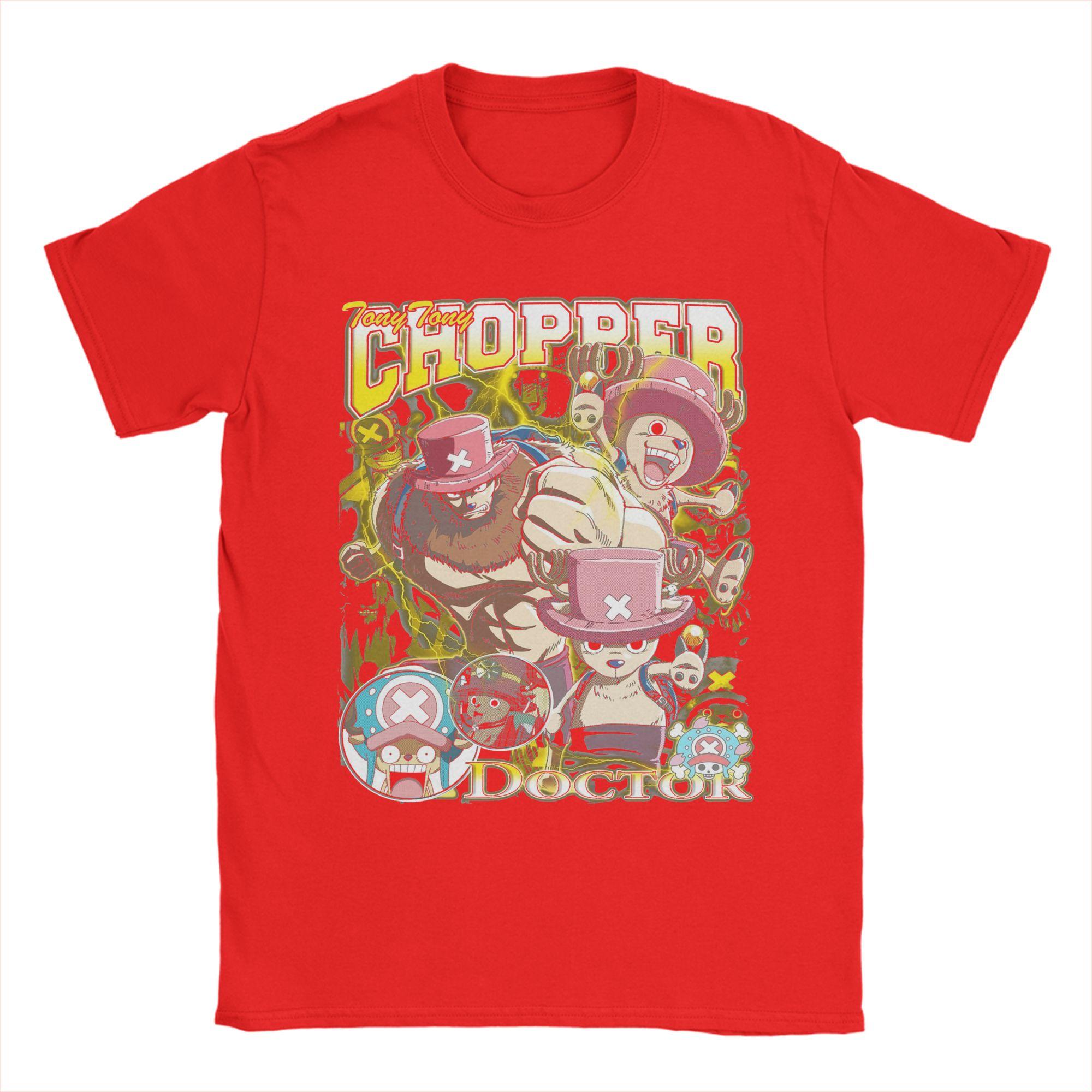 

Anime Tony Tony Chopper Trafalgar Law Ones Pieces T Shirts for Men Cotton TShirt Round Neck Tees Short Sleeve Tops Printing S