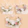 Nature Styles Floral Rose Headbands With Fabric Leaves And Elastic Band For Women Outdoor Event Hair Accessories