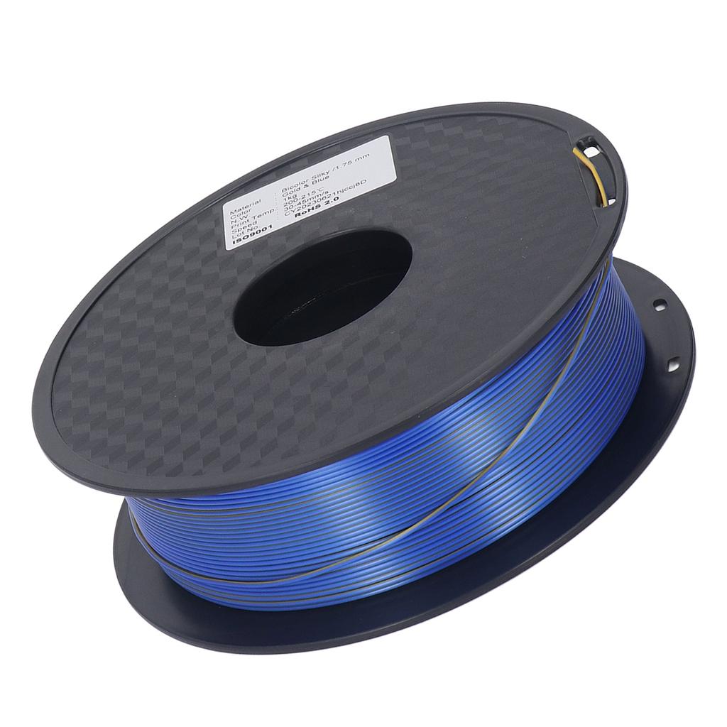 1.75mm PLA Filament Gold Blue Dual Colors Silk Filament 3D Printing Consumable 30?45mms Speed