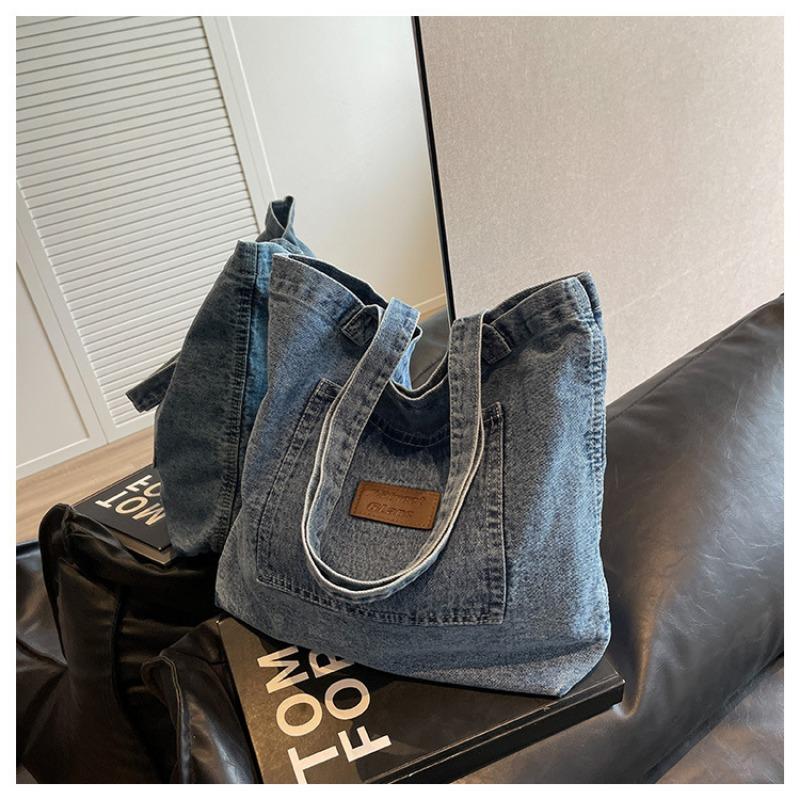 Lazy Wind Retro Denim Tasche 2025 Neue Geprägte Schulter-Tragetasche