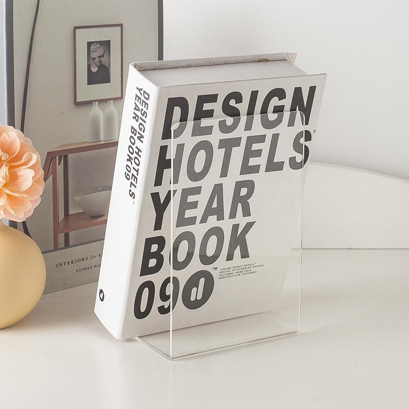 Прозрачные акриловые L-образные подставки для книг: Утолщенные книжные зажимы для настольного книжного шкафа