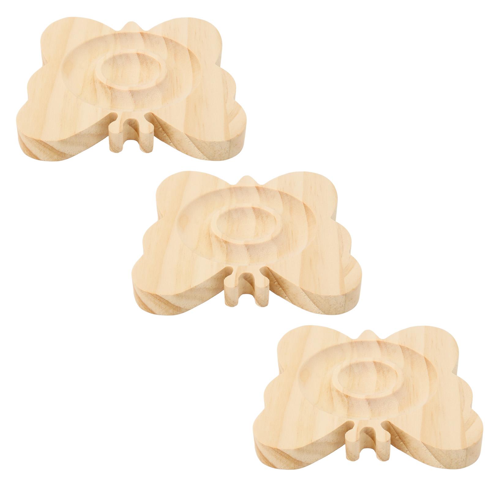 

3pcs Jewelry Tray Solid Wood Bracelet Display Tray Decorative Smoothly Bead Bracelet Display Plate
