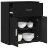 Sideboard Black Oak Effect 60 X 31 X 70 Cm Engineered Wood