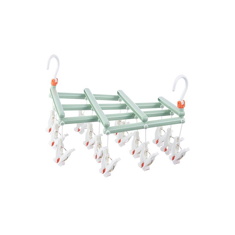 Plastic Sock Drying Rack Multi-Purpose Laundry Clamp Clothesline Holder Home Organization Bedroom Storage Rack for Socks