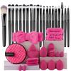 Set Pennelli Trucco Premium Sintetici Kabuki Fondotinta Correttori Cipria Fard Miscelazione Viso Occhi Set Pennelli