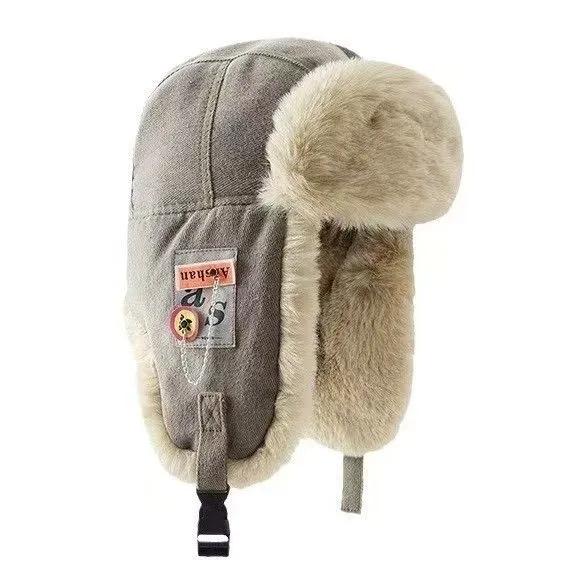 Hats for Men and Women Winter Warmth Windproof Velvet Thick Hat with Ear Protection for Cycling