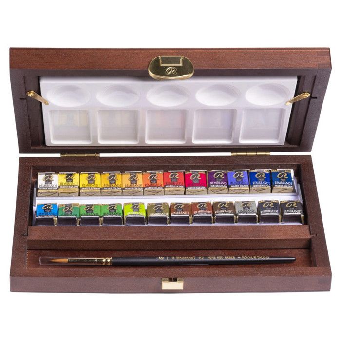 Coffret aquarelle - REMBRANDT - 22 godets - 80 couleurs - Accessoires inclus - Mixte