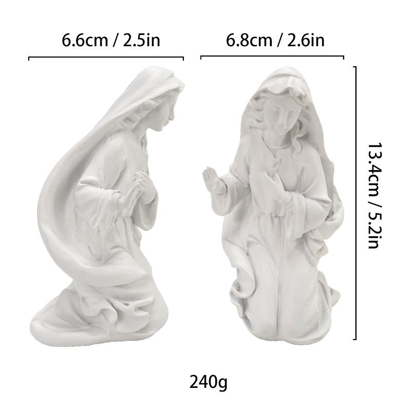 Simulated Human Figure Sculpture Christ Catholicism Shepherd Angel Resin Handicrafts Jesus Home Decoration Ornaments