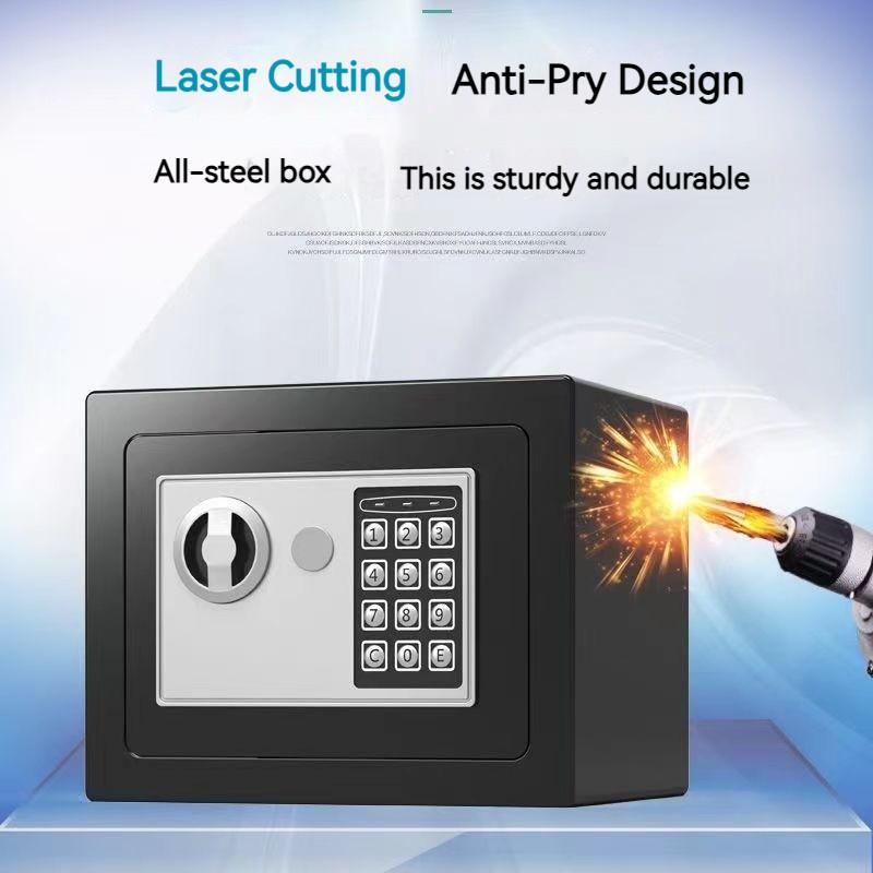 Mini Digital Säkerhetsbox Intelligent Helt Stål Stöldskyddad Lösenords Spara Gris Personlig Säkerhet Hemlig Låda (Med sedelinlägg)