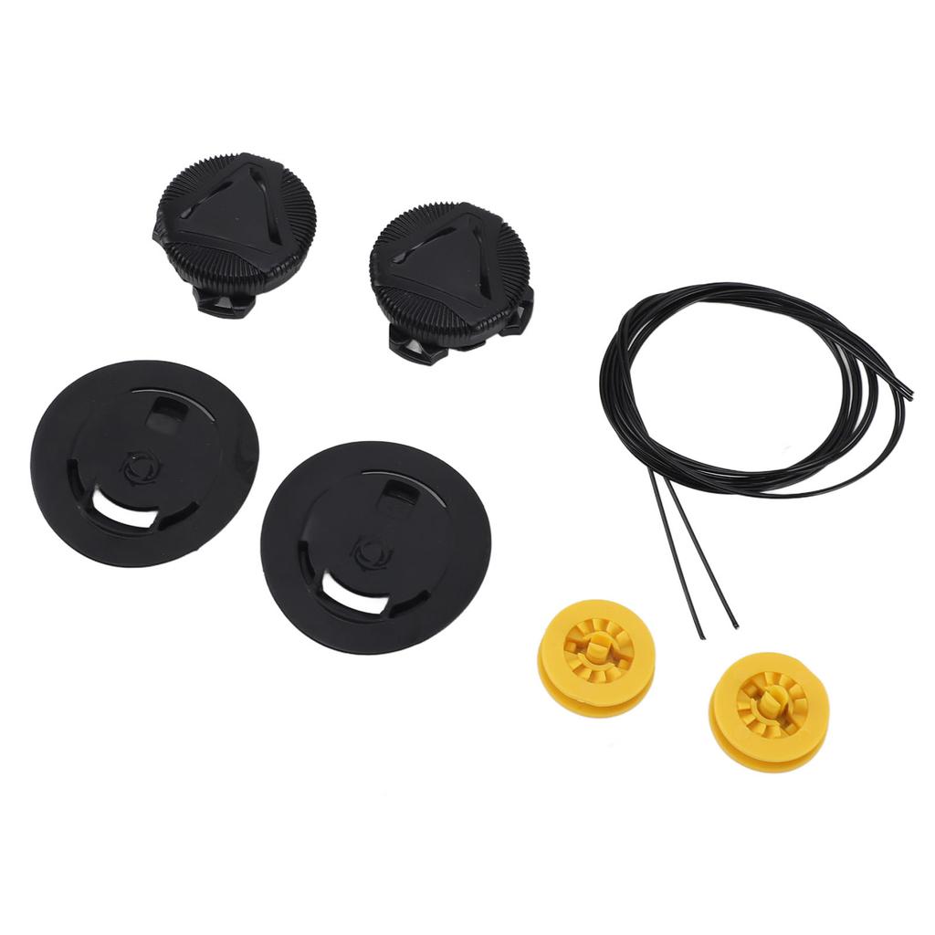 4 Set Rotating Automatic Buckle Shoes Laces Anti Slip Tieless Steel Wires No Tie Shoelaces for Sports Shoes Sneakers L Size Black