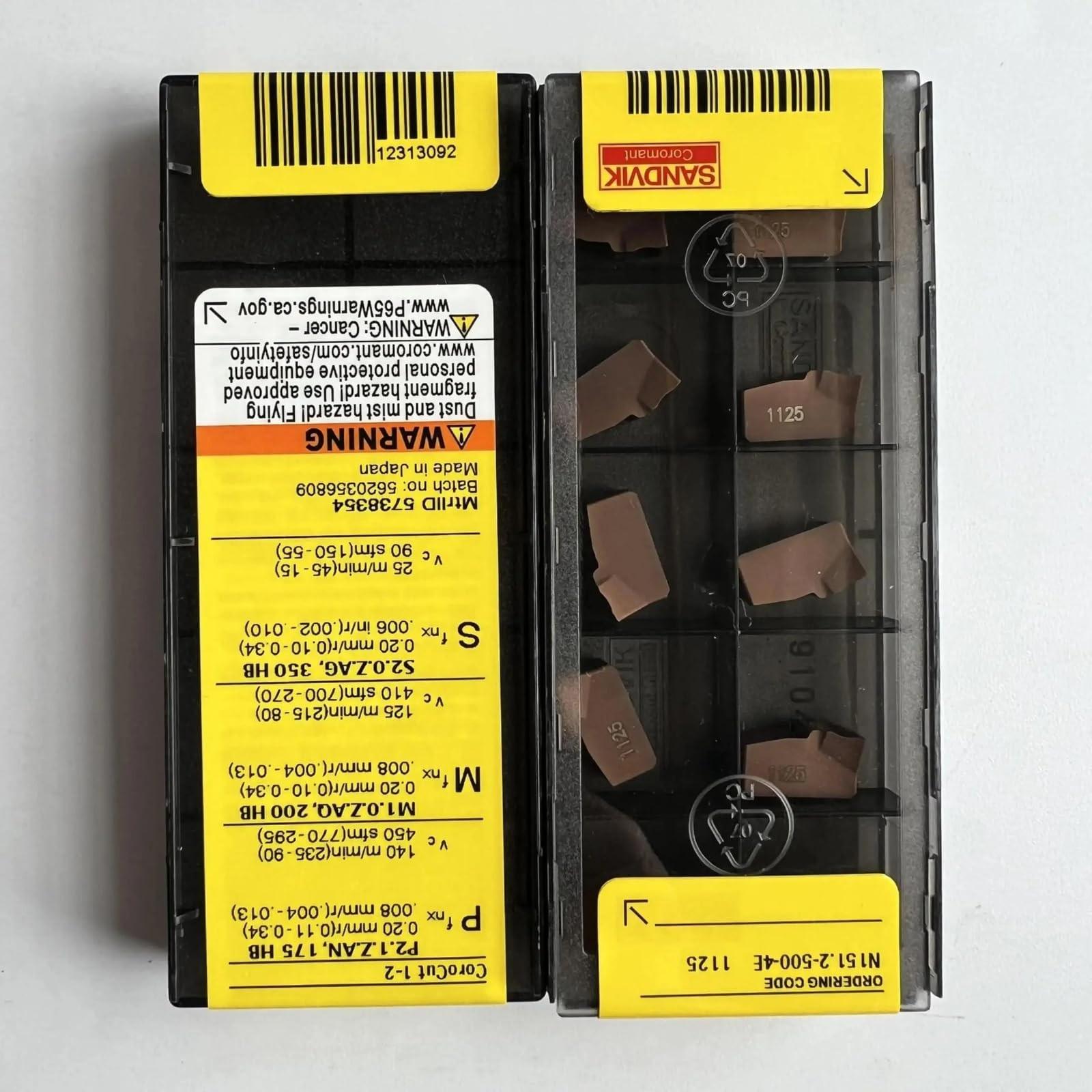 

Original Sandvik / N151.2-500-4E 1125 / CNC lathe carbide blade 10 PCS