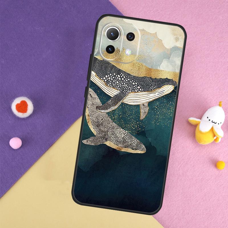 Cartoon Whale Case For Xiaomi 15 13 14 Ultra 14T 11T 12T 13T Pro POCO X7 Pro X3 X5 X6 F5 F6 M6 Pro Cover