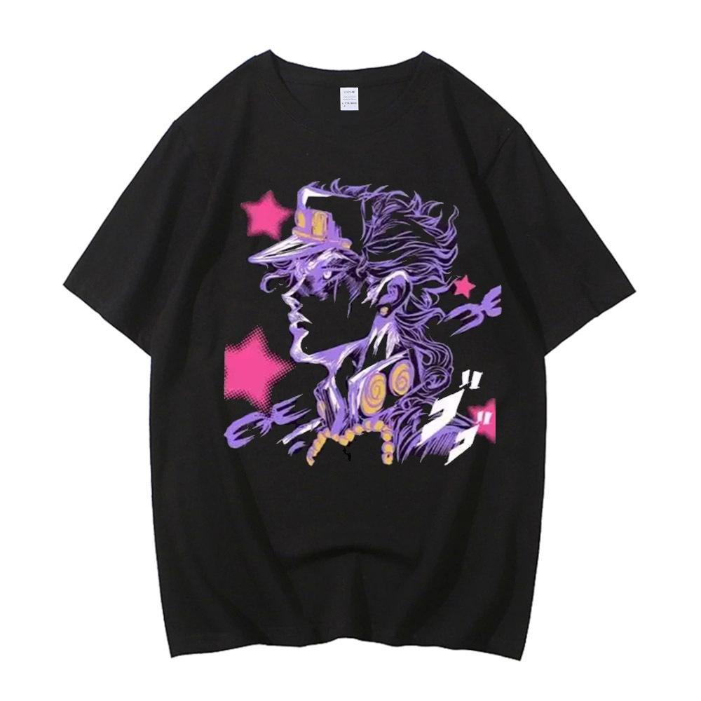 Jojo’s Bizarre Adventure cotton t-shirt teen 80s korean clothes Digital t-shirt Pop Culture harajuku graphic Retro 2000s Y2k4
