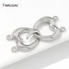 Rhodium Plated Brass Hollow Heart Hook Clasps,Multi-Strand Pearl Clasps Connector For DIY Jewelry Making Finding Accessories