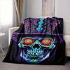 1 STuks Psychedelische Schedel Deken, Plaid Voor Bank, Bed, Reizen, Kamperen, Woonkamer, En Bed, Bedrukte Deken Met Zachte En Warme Stof yy250918143