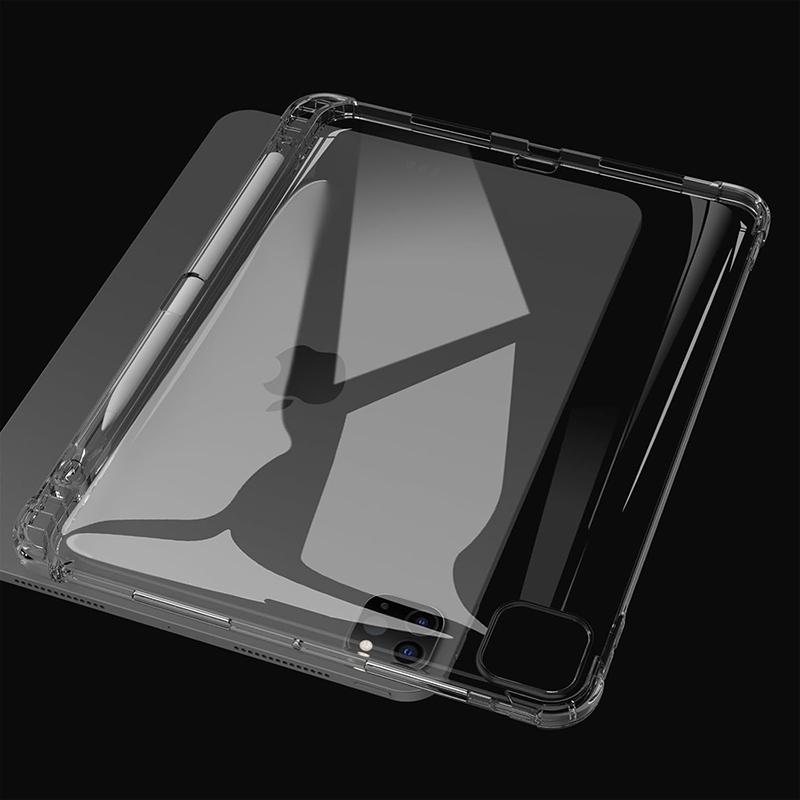 Soft TPU Case for iPad Pro 11inch (2024/2025) Ultra-Thin Clear Case Stylus Pencil Holder Slot Slim Back Clear Protective Cover