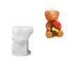 Handmade Rose Love Bear Molds Cute Drop Glue Plaster Mold Animal Cake Mold  Party Favors