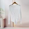 Women's Loose Tencel Long-Sleeve Tee: Soft, Skin-Friendly, and Comfortable for Spring, Summer, Autumn