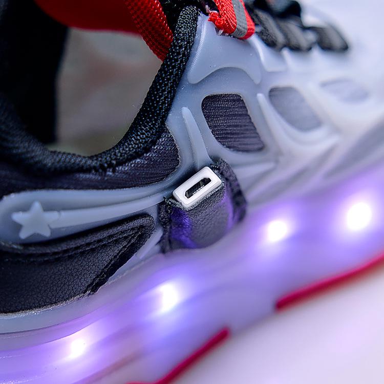 Kids' Light-Up Roller Sneakers: Four-Wheel Invisible Skates